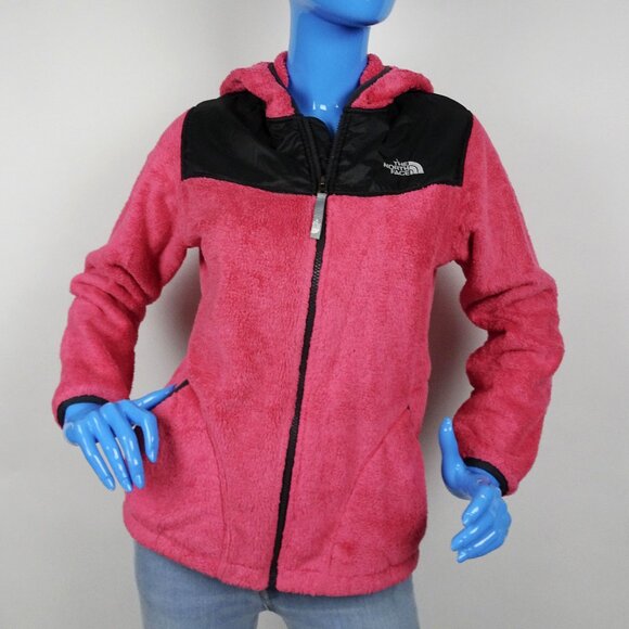The North Face Monkey Fleece Pink Zip Up Hoodie Jacket Youth Girls XL 14 16 EUC - Picture 4 of 7